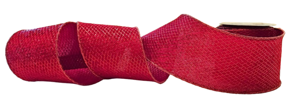 RED VELVET/RED NET OVERLAY, 4''X10Y