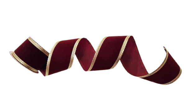 BURG VELVET/GOLD METALLIC 2.5´´X10Y