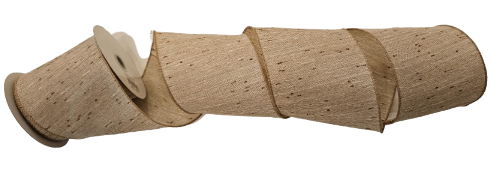 TEXTRD IVORY-TAN-CHOC WEAVE 4''X10Y