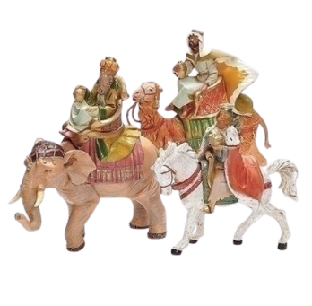 5" SCALE 3 PC ST KING ON HORSE. FONTANINI