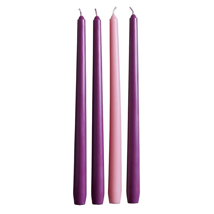 10"H 4PC ST ADVENT CANDLES