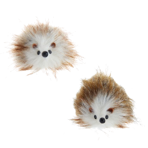 3.93"BROWN HEDGEHOG ORN / INDIVIDUAL