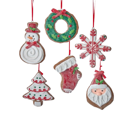 GINGERBREAD CHRISTMAS COOKIE ORNAMENTS / INDIVIDUAL