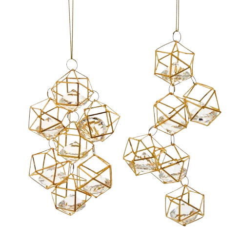 5.25"GOLD WIRE DROPS W/GEMS OR