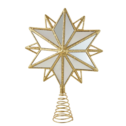 13.5"ACRYLIC GOLD STAR TREETOP