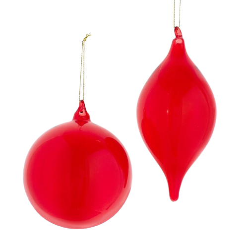 100MM GLASS RED BALL / FINIAL OR