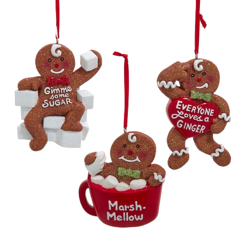 3.5"GINGERBEARD MAN CUP/HEART/SUGAR / INDIVIDUAL