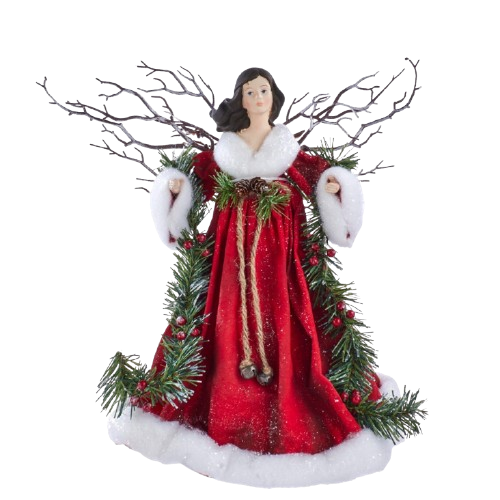 14"FABRIC MACHE ANGEL TREE TOP