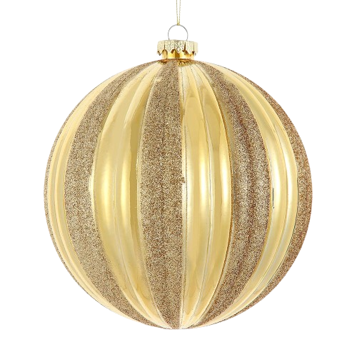 150MM STRIPED GOLD BALL W/GLTT
