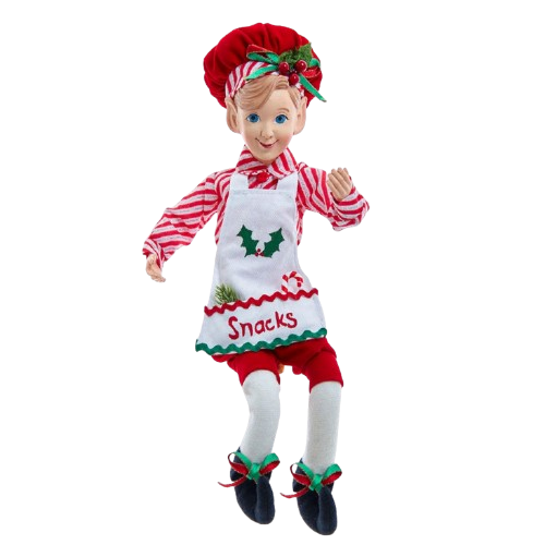 15" KRINGLE KLAUS ELF BAKER ORNAMENT
