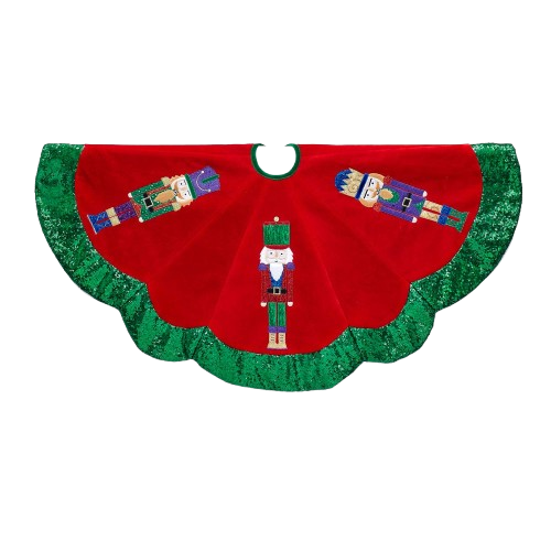 48" VELVET NUTCRACKER TREE SKIRT 