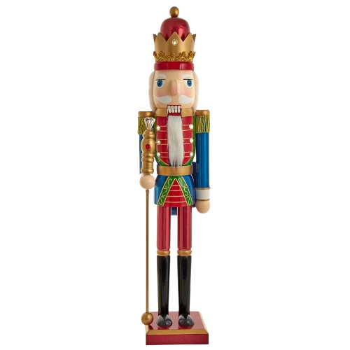 24"BATTERY OPERATED LIGHTED KING NUTCRACKER