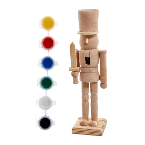 7" PLAIN NUTCRACKER WITH PAINT
