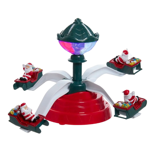 BATTERY OPERATED MUSICAL CHRISTMAS DECO WIHT  SANTA TABLE PIECE