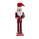 15" SANTA WIHT RED PAJAMAS NUTCRACKER