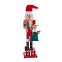 15" SANTA CALENDAR  WITH GIFTS NUTCRACKER