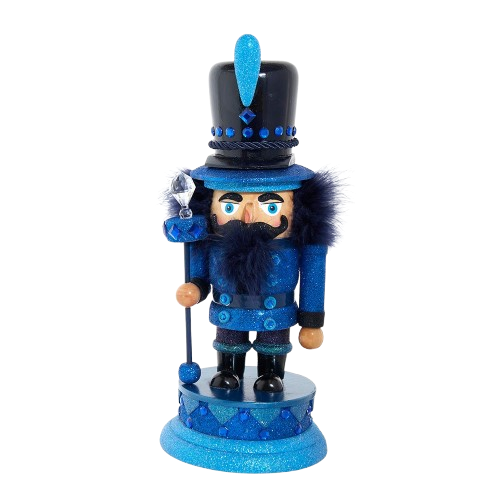 16" HOLLYWOOD NUTCRACKER BLUE GLITTER SOLDIER 