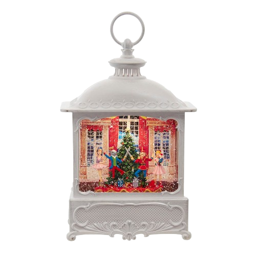 10.25" BATTERY OPERATED USB LED LIGHTED NUTCRACKER SUITE WATER LANTERN