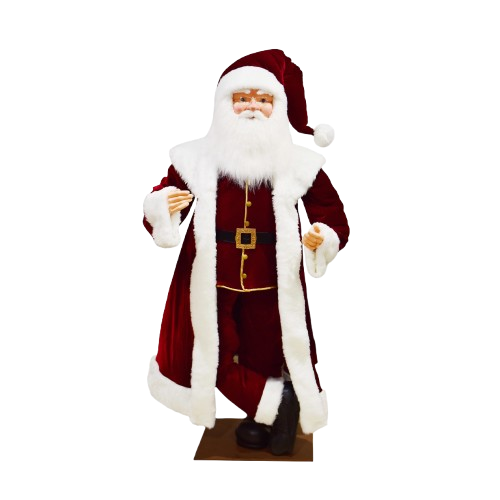 72" KSA KRINGLES CROSS-LEGGED STANDING RED SANTA 