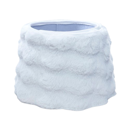 24" WHITE FUR TREE COLLAR 
