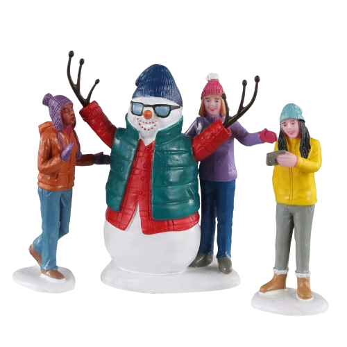 SNOWMAN SELFIE, SET OF 3