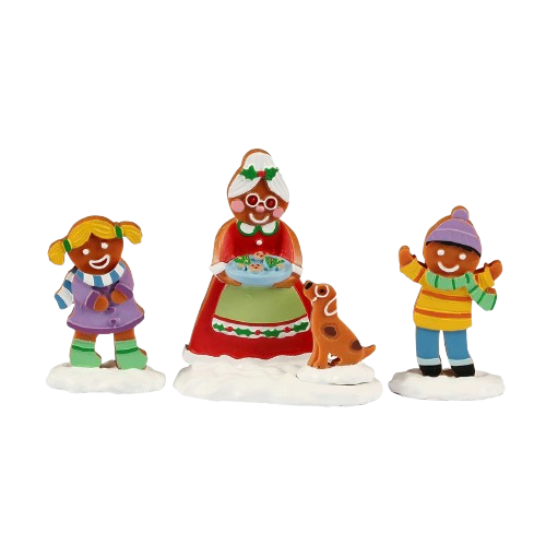 MRS. CLAUS AND COOKIES, SET OF 3
