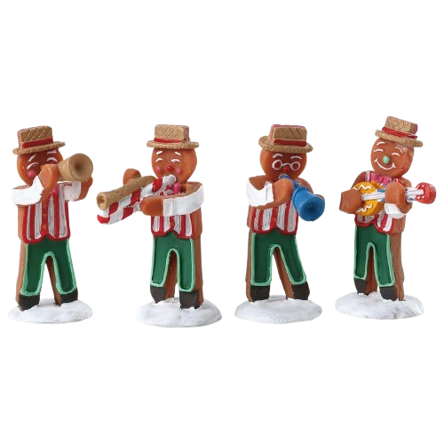 GINGERBREAD JAZZ, SET OF 4