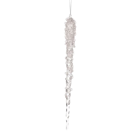 14" ICED ACRYLIC  ICICLE ORNAMENT