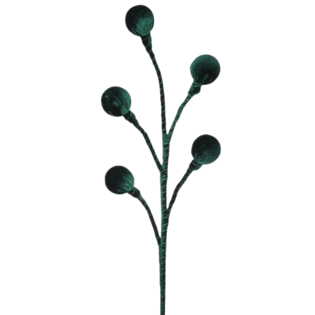 22" VELVET BALL SPRAY - GREEN 