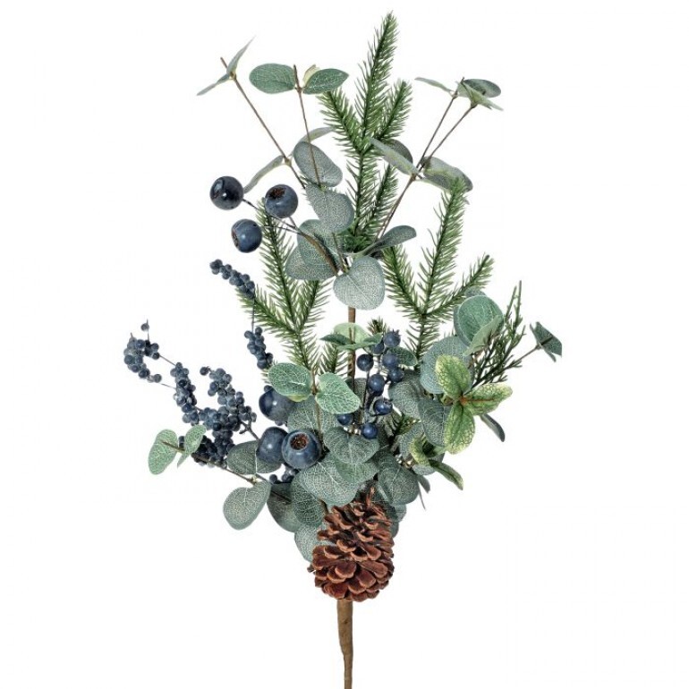 29" BLUEBERRY/POD EUCALYPTUS CEDAR/PINE SPRAY