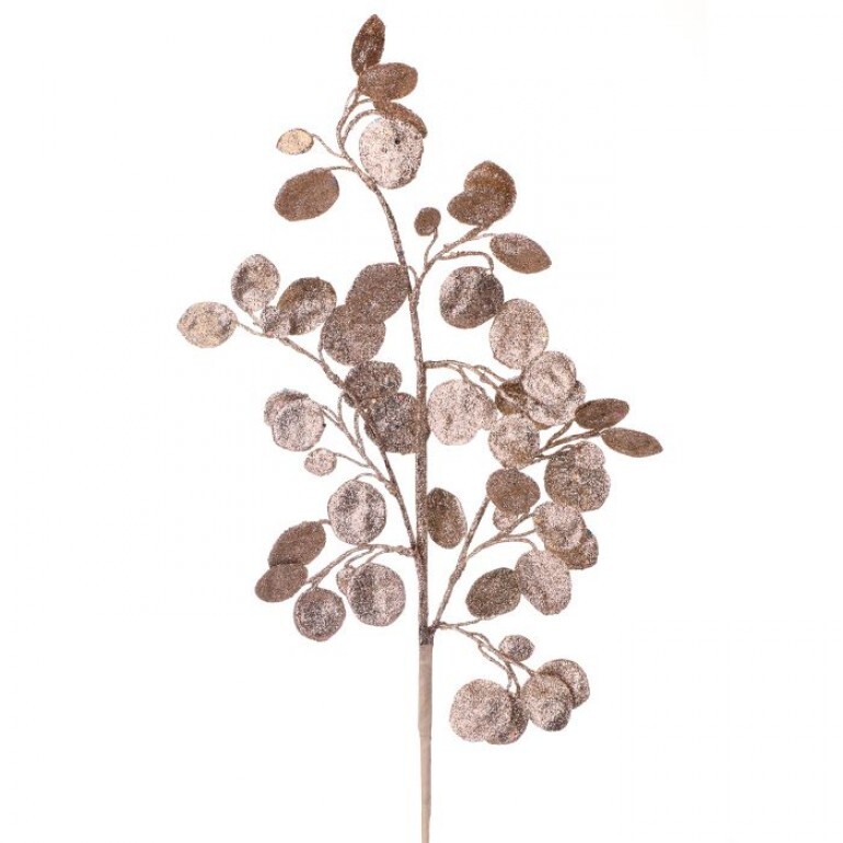 30" GLITTER LUNARIA LEAF SPRAY