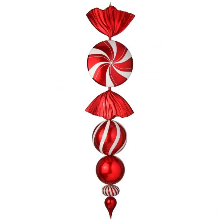 72" VP PEPPERMINT CANDY FINIAL ORNAMENT