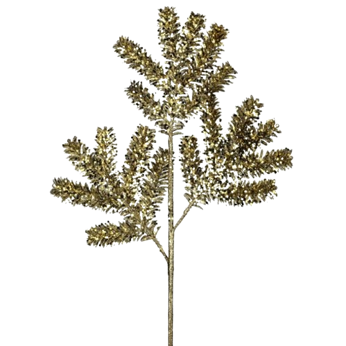 24" METALLIC SPRUCE SPRAY - GOLD 