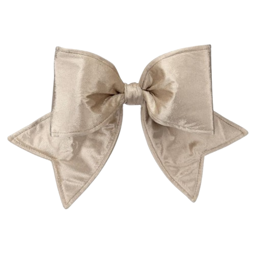 16" OUTDOOR VELVET UV BOW - CHAMPAGNE