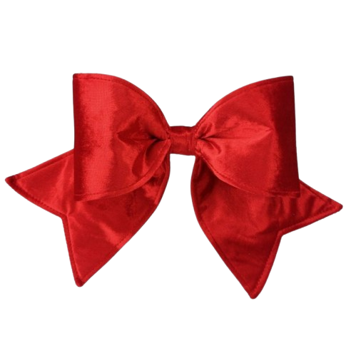 16" OUTDOOR VELVET UV BOW RED