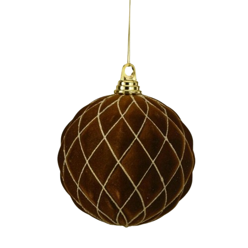 150MM VP FLCK W/GLTR DIAMOND BALL -  BX/2 - CHOCOLATE