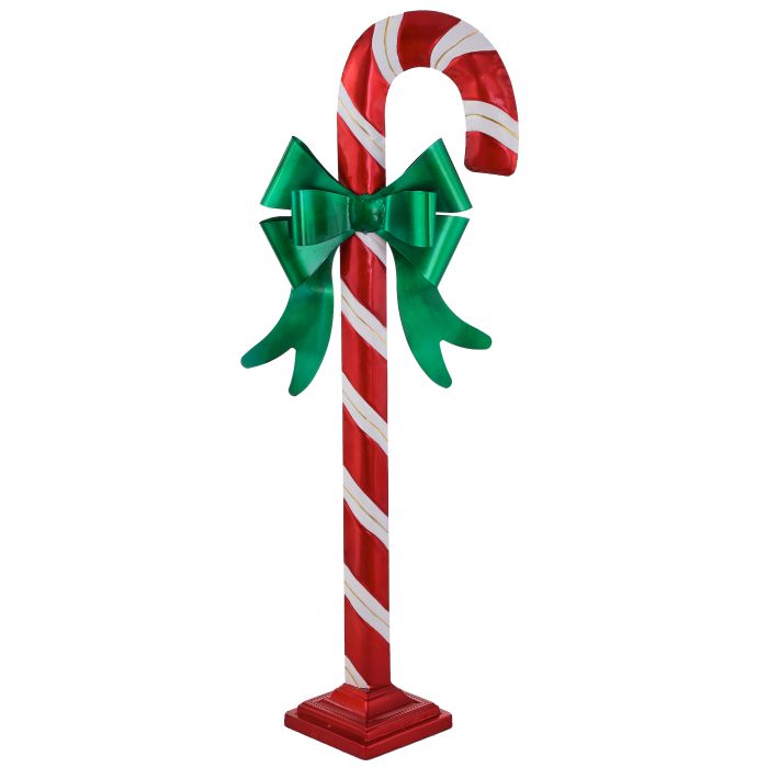 41.5" METAL STANDING CANDY CANE  