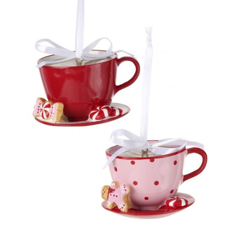 4" RESIN COCOA/SWEETS MUG ORNAMENT / INDIVIDUAL 