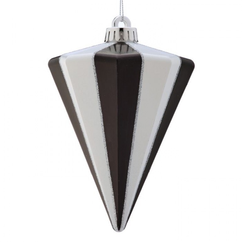5.5" VP GLITTER STRIPE DIAMOND ORNAMENT BOX/3