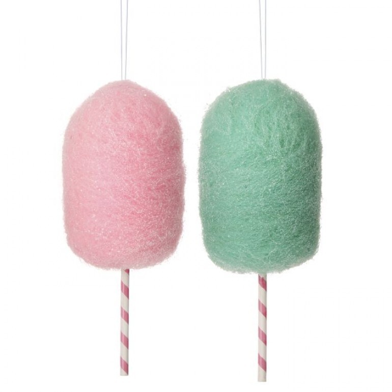 6.5" FELT COTTON CANDY ORNAMENT INDIVIDUAL
