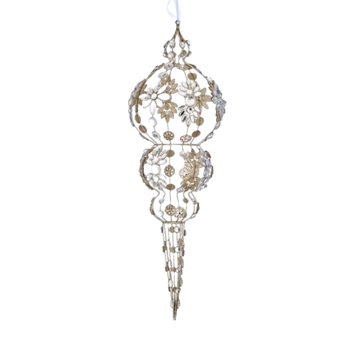 20" GLITTER JEWEL FINIAL - CHAMPAGNE