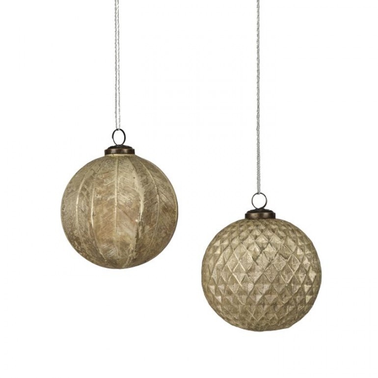 5" CRACKLE BALL ORNAMENT - INDIVIDUAL
