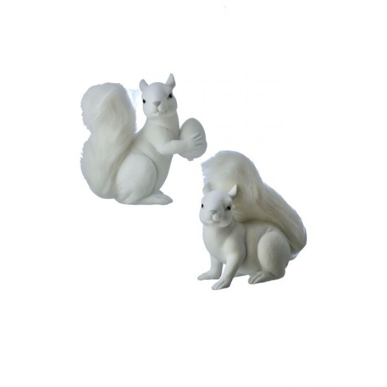 7.5" RESIN FLOCKED SQUIRREL 2/AST