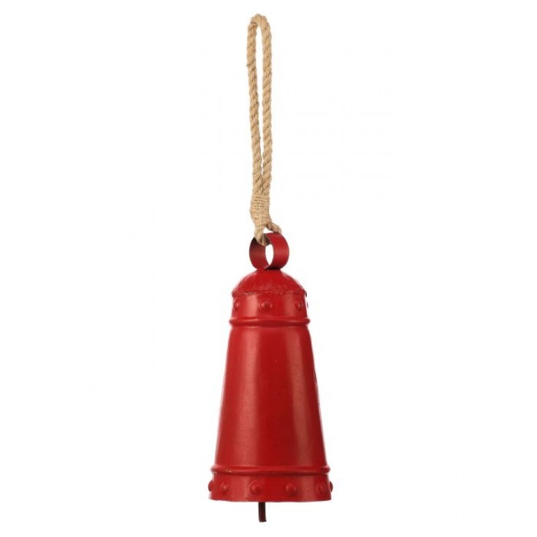 7.5 " ANTIQUE IRON BELL W/ROPE TIE