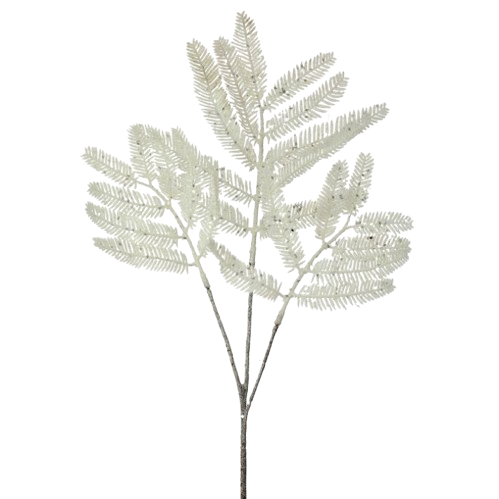 20"WINTER FOREST FERN SPRAY - WHITE