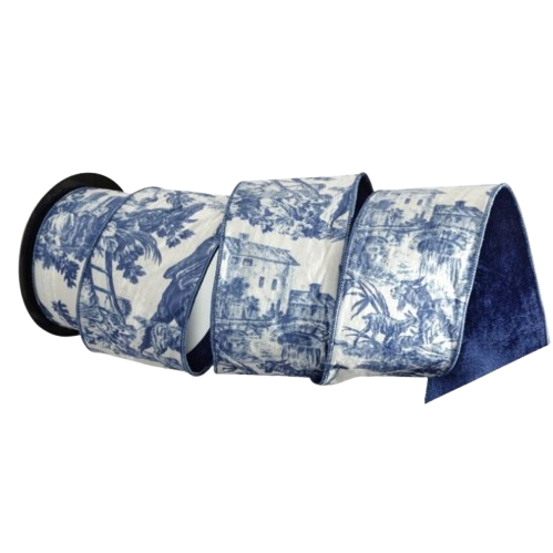 4"X10Y VELVET TOILE RIBBON