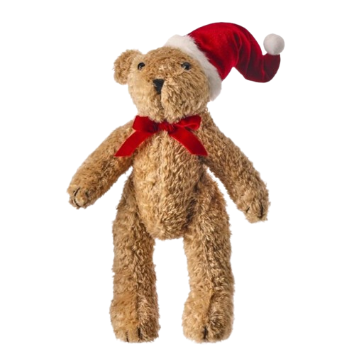 15" ANTIQUE STUFFED SANTA BEAR