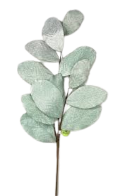37" GLITTER TRINITY MAGNOLIA LEAF SPRAY AQUA 