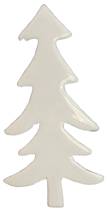 WOOD W/ENAMEL TREE ORNAMENT - MEDIUM