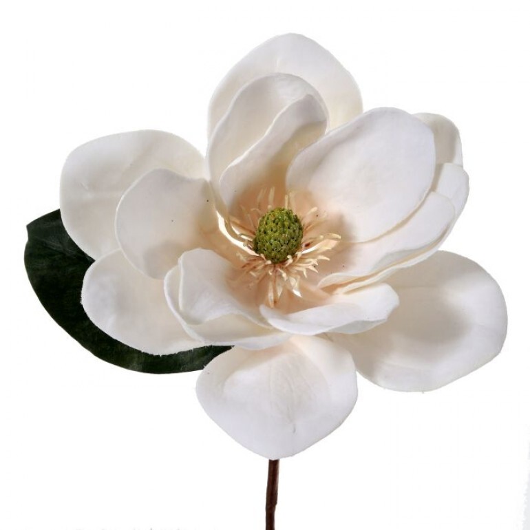 12" DELUXE LARGE VELVET MAGNOLIA PICK WHITE